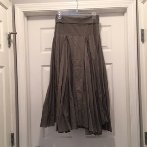 Hard Tail Forever olive green midi skirt. Medium